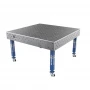 Masa sudura profesionala, GPPH, PLUS, 16_100x100_K_TWT_PLUS_150x148, 1500x1480 mm, blat 12 mm, gauri 16 mm, retea 100x100, pe roti
