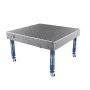 Masa sudura profesionala, GPPH, PLUS, 16_DIAG_K_TWT_PLUS_150x148, 1500x1480 mm, blat 12 mm, gauri 16 mm, retea diagonala, pe roti