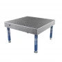 Masa sudura, GPPH, PLUS, 16_DIAG_S_TWT_PLUS_150x148, 1500x1480 mm, blat 12 mm, gauri 16 mm, retea diagonala, pe picioare cu talpa