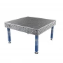 Masa sudura, GPPH, PLUS, 28_100x100_S_TWT_PLUS_150x148, 1500x1480 mm, blat 12 mm, gauri 28 mm, retea 100x100, pe picioare cu talpa