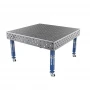 Masa sudura profesionala, GPPH, PLUS, 28_DIAG_K_TWT_PLUS_150x148, 1500x1480 mm, blat 12 mm, gauri 28 mm, retea diagonala, pe roti