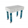 Masa sudura inox, GPPH, PLUS INOX, 28_DIAG_K_INOX_PLUS_100x60, 1000x600 mm, blat 12 mm, gauri 28 mm, retea diagonala, pe roti