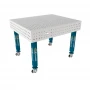Masa sudura inox, GPPH, PLUS INOX, 16_50x50_K_INOX_PLUS_120x100, 1200x1000 mm, blat 12 mm, gauri 16 mm, retea 50x50, pe roti
