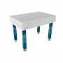 Masa sudura inox, GPPH, PLUS INOX, 16_50x50_S_INOX_PLUS_120x80, 1200x800 mm, blat 12 mm, gauri 16 mm, 50x50, pe picioare cu talpa