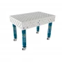 Masa sudura inox, GPPH, PLUS INOX, 28_DIAG_K_INOX_PLUS_120x80, 1200x800 mm, blat 12 mm, gauri 28 mm, retea diagonala, pe roti