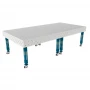 Masa sudura inox, GPPH, PLUS INOX, 16_DIAG_K_INOX_PLUS_300x148, 3000x1480 mm, blat 12 mm, gauri 16 mm, retea diagonala, pe roti