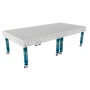 Masa sudura inox, GPPH, PLUS INOX, 28_100x100_K_INOX_PLUS_300x148, 3000x1480 mm, blat 12 mm, gauri 28 mm, retea 100x100, pe roti