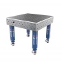 Masa sudura profesionala, GPPH, PRO, 16_100x100_K_TWT_PRO_100x100, 1000x1000 mm, blat 15 mm, gauri 16 mm, retea 100x100, pe roti
