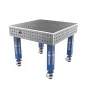 Masa sudura profesionala, GPPH, PRO, 16_50x50_K_TWT_PRO_100x100, 1000x1000 mm, blat 15 mm, gauri 16 mm, retea 50x50, pe roti