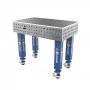 Masa sudura profesionala, GPPH, PRO, 16_50x50_K_TWT_PRO_100x60, 1000x600 mm, blat 15 mm, gauri 16 mm, retea 50x50, pe roti