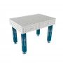 Masa sudura inox, GPPH, PRO INOX, 16_50x50_S_INOX_PRO_120x80, 1200x800 mm, blat 15 mm, gauri 16 mm, 50x50, pe picioare cu talpa