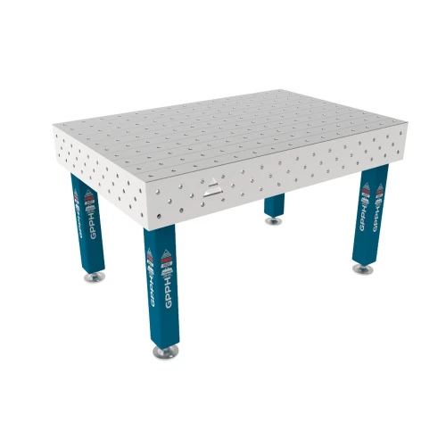 Masa sudura, GPPH, PRO INOX, 16_100x100_S_INOX_PRO_150x100, 1500x1000 mm, blat 15 mm, gauri 16 mm, 100x100, talpi