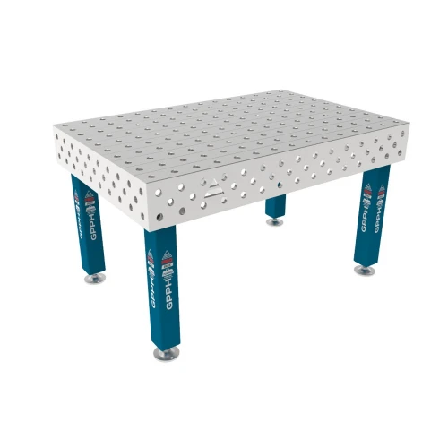 Masa sudura, GPPH, PRO INOX, 28_100x100_S_INOX_PRO_150x100, 1500x1000 mm, blat 15 mm, gauri 28 mm, 100x100, talpi
