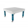 Masa sudura inox, GPPH, PRO INOX, 16_100x100_K_INOX_PRO_150x148, 1500x1480 mm, blat 15 mm, gauri 16 mm, retea 100x100, pe roti