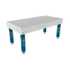 Masa sudura, GPPH, PRO INOX, 28_DIAG_S_INOX_PRO_200x100, 2000x1000 mm, blat 15 mm, gauri 28 mm, diagonala, talpi