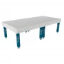 Masa sudura inox, GPPH, PRO INOX, 16_50x50_S_INOX_PRO_300x148, 3000x1480 mm, blat 15 mm, gauri 16 mm, 50x50, pe picioare cu talpa