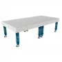 Masa sudura inox, GPPH, PRO INOX, 16_DIAG_K_INOX_PRO_300x148, 3000x1480 mm, blat 15 mm, gauri 16 mm, retea diagonala, pe roti