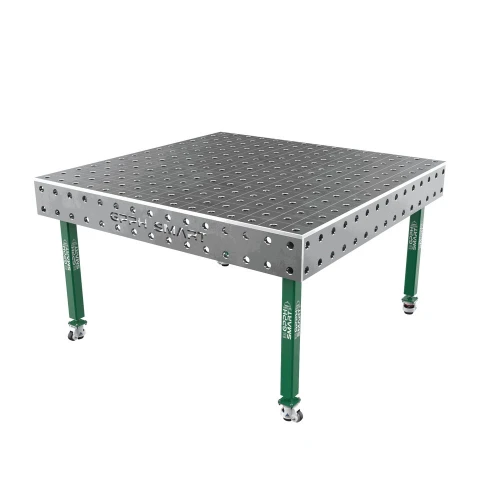 Masa sudura, GPPH, SMART 15, 28_100x100_K_GPPH_SMART_15_150x148, 1500x1480 mm, blat 15 mm, gauri 28 mm, retea 100x100, pe roti