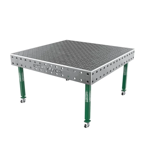 Masa sudura, GPPH, SMART 15, 28_DIAG_K_GPPH_SMART_15_150x148, 1500x1480 mm, blat 15 mm, gauri 28 mm, retea diagonala, pe roti