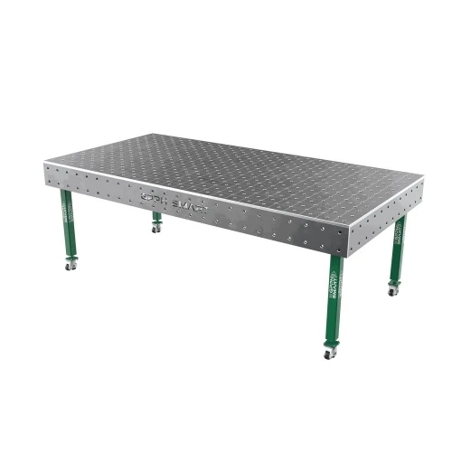 Masa sudura, GPPH, SMART 15, 16_DIAG_K_GPPH_SMART_15_240x120, 2400x1200 mm, blat 15 mm, gauri 16 mm, retea diagonala, pe roti