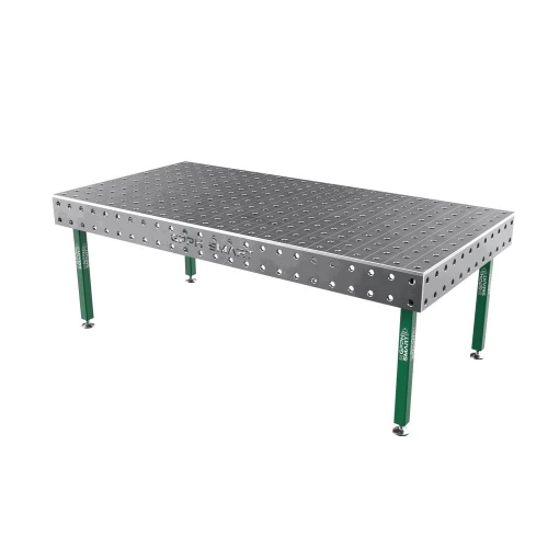 Masa sudura, GPPH, SMART 15, 28_100x100_S_GPPH_SMART_15_240x120, 2400x1200 mm, blat 15 mm, gauri 28 mm, 100x100, talpi