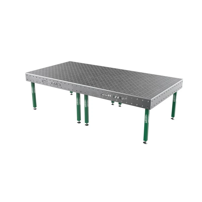 Masa sudura, GPPH, SMART 15, 3000x1480 mm, blat 15 mm, gauri 16 mm, retea diagonala, pe picioare cu talpa