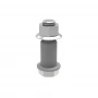 Pin montare blaturi masa sudura, GPPH, EXPERT 28_A_004_EXPERT, sistem orificii 28 mm, stift filetat cu piulite