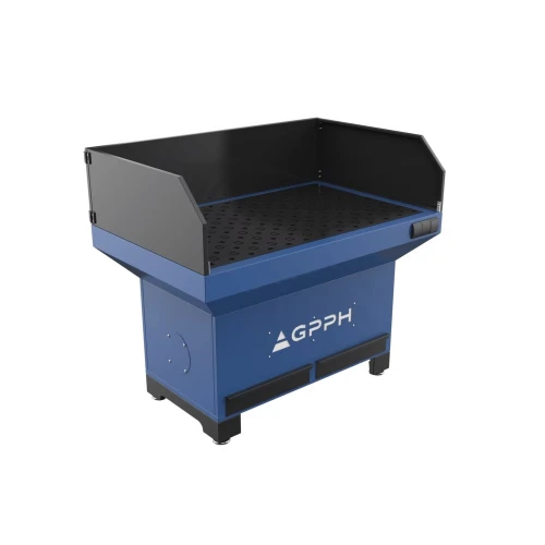 Post slefuire si sudare, GPPH, baza cu protectii, 28_100x100_SOG_002_127x77, blat 1270x770 mm, gauri 28 mm, retea 100x100