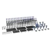 Set scule fixare tevi masa sudura, GPPH, MASTER 28_PIPE_TOOL_SET_MASTER, sistem orificii 28 mm, 124 elemente, cleme, prisme, placi