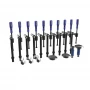 Set scule fixare tevi masa sudura, GPPH, MINI 16_PIPE_TOOL_SET_MINI, sistem orificii 16 mm, 20 elemente, cleme si prisme