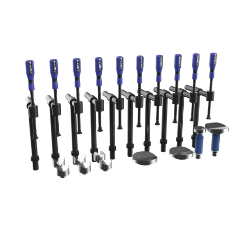 Set scule fixare tevi masa sudura, GPPH, MINI 28_PIPE_TOOL_SET_MINI, sistem orificii 28 mm, 20 elemente, cleme si prisme