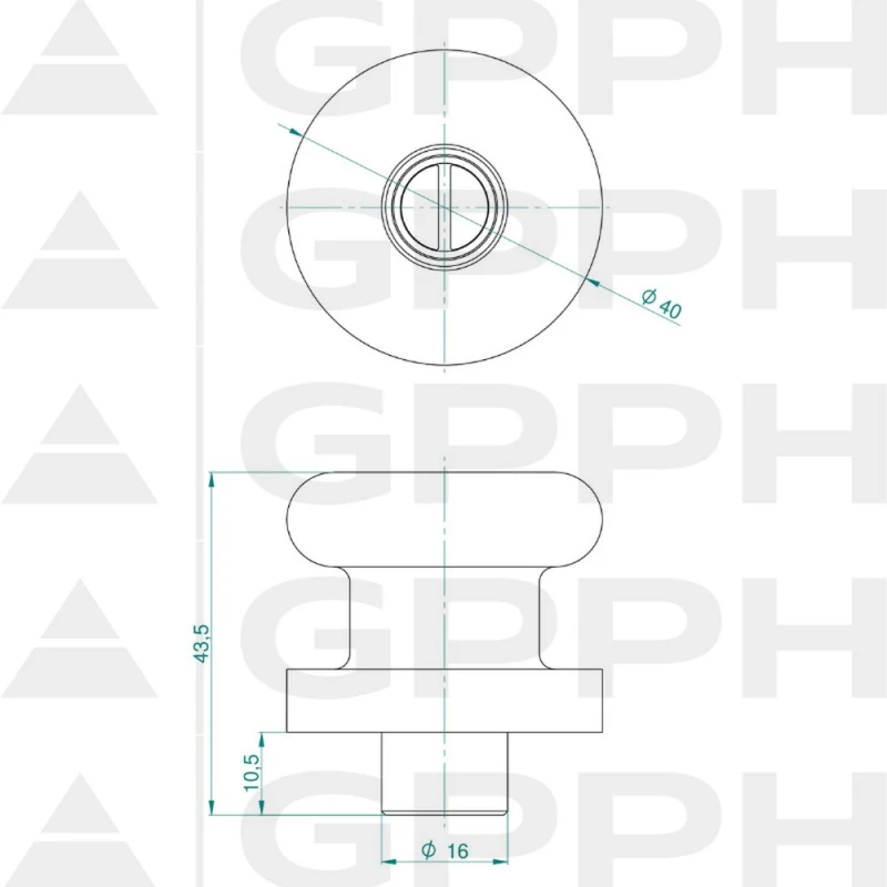 Stift fixare magnetic PLUS ECO, GPPH, 16_A_003_PLUS_ECO, 16 mm