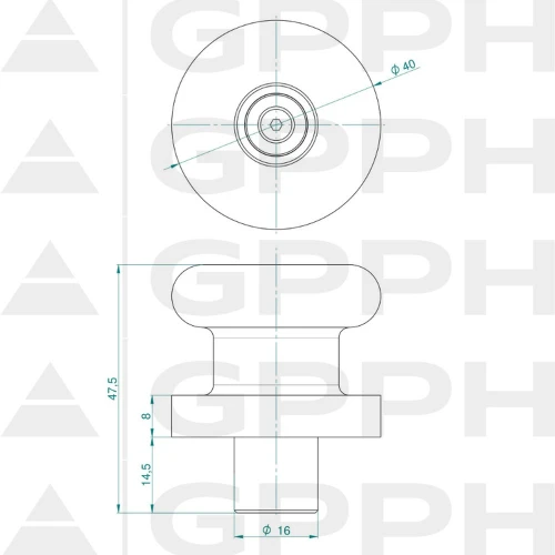 Stift fixare magnetic PRO masa sudura, GPPH, 16_A_003_PRO, sistem orificii 16 mm, magnet neodim, fara gauri montaj