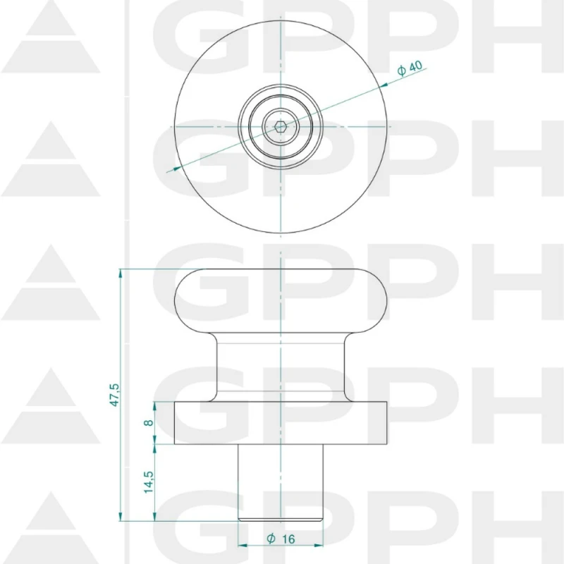 Stift fixare magnetic PRO, GPPH, 16_A_003_PRO, 16 mm
