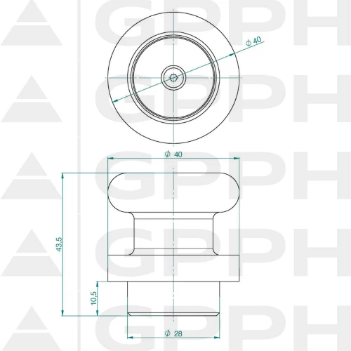 Stift fixare magnetic PLUS ECO masa sudura, GPPH, 28_A_003_PLUS_ECO, sistem orificii 28 mm, magnet neodim, fara gauri montaj