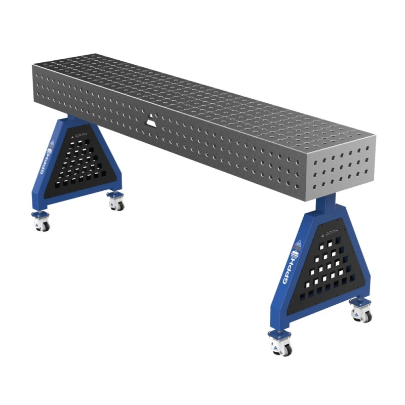 Suport sudura TRESTLE ECO 2000x400x200 mm, GPPH, pe roti, 16 mm, grila 50x50 mm