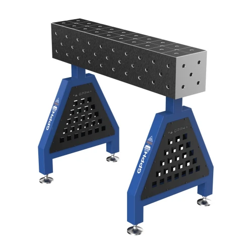 Suport sudura TRESTLE PLUS 1000x200x200 mm, GPPH, 16_DIAG_S_TRESTLE_PLUS_100x20x20, pe picioare, orificii 16 mm, grila diagonala