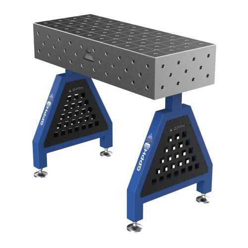 Suport sudura TRESTLE PLUS 1000x400x200 mm, GPPH, 16_DIAG_S_TRESTLE_PLUS_100x40x20, pe picioare, orificii 16 mm, grila diagonala