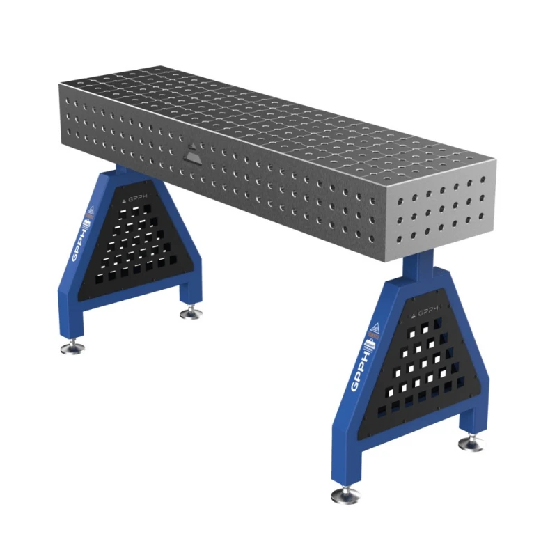 Suport sudura TRESTLE PLUS 1500x400x200 mm, GPPH, pe picioare, 16 mm, grila 50x50 mm