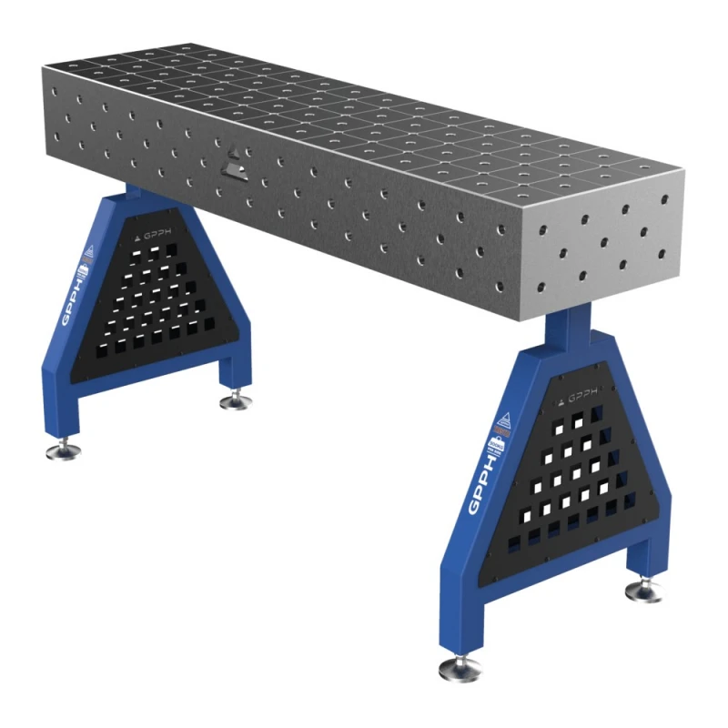 Suport sudura TRESTLE PLUS 1500x400x200 mm, GPPH, pe picioare, 16 mm, grila diagonala
