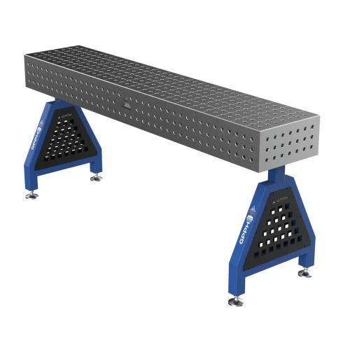 Suport sudura TRESTLE PLUS 2000x400x200 mm, GPPH, 16_50x50_S_TRESTLE_PLUS_200x40x20, pe picioare, orificii 16 mm, grila 50x50 mm