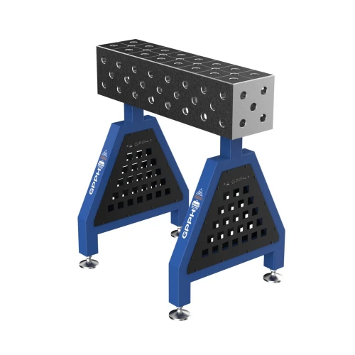 Suport sudura TRESTLE PLUS 800x200x200 mm, GPPH, 28_DIAG_S_TRESTLE_PLUS_80x20x20, pe picioare, orificii 28 mm, grila diagonala