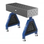 Suport sudura TRESTLE PRO 1000x400x200 mm, GPPH, 16_DIAG_K_TRESTLE_PRO_100x40x20, pe roti, orificii 16 mm, grila diagonala