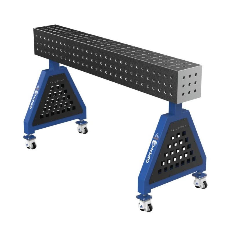 Suport sudura TRESTLE PRO 1500x200x200 mm, GPPH, pe roti, 16 mm, grila 50x50 mm