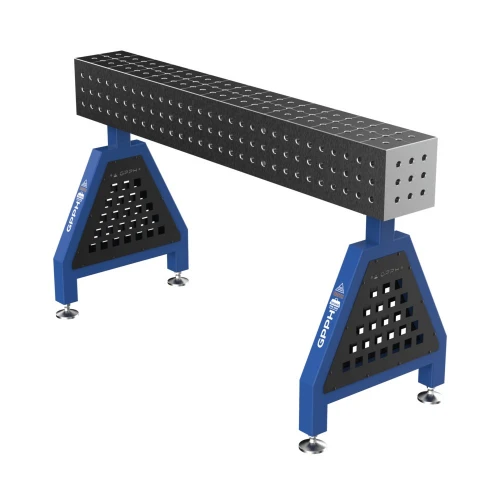 Suport sudura TRESTLE PRO 1500x200x200 mm, GPPH, 16_50x50_S_TRESTLE_PRO_150x20x20, pe picioare, orificii 16 mm, grila 50x50 mm