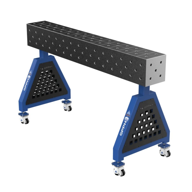 Suport sudura TRESTLE PRO 1500x200x200 mm, GPPH, pe roti, 16 mm, grila diagonala