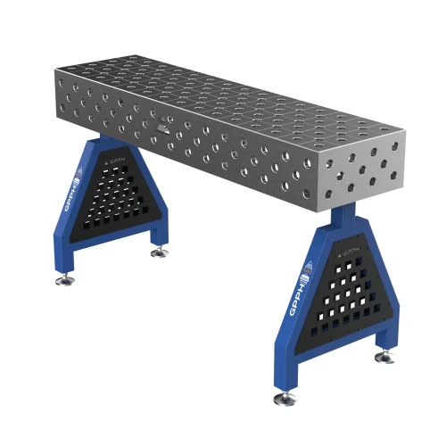 Suport sudura TRESTLE PRO 1500x400x200 mm, GPPH, 28_DIAG_S_TRESTLE_PRO_150x40x20, pe picioare, orificii 28 mm, grila diagonala