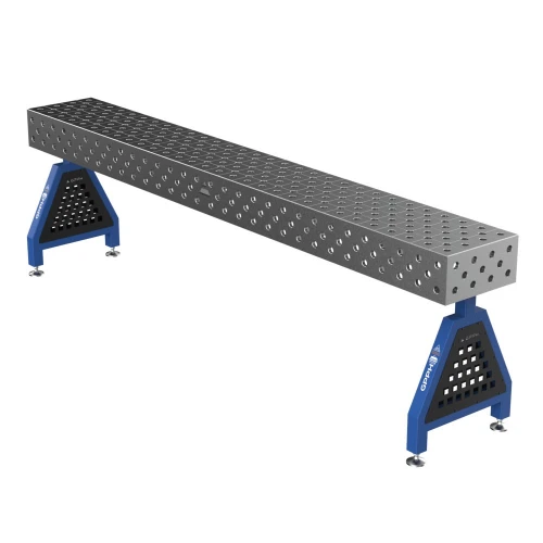 Suport sudura TRESTLE PRO 3000x400x200 mm, GPPH, 28_DIAG_S_TRESTLE_PRO_300x40x20, pe picioare, orificii 28 mm, grila diagonala
