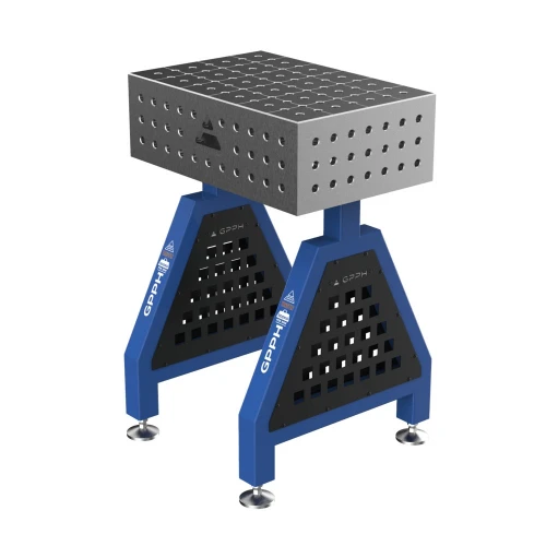 Suport sudura TRESTLE PRO 600x400x200 mm, GPPH, 16_50x50_S_TRESTLE_PRO_60x40x20, pe picioare, orificii 16 mm, grila 50x50 mm