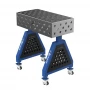 Suport sudura TRESTLE PRO 800x400x200 mm, GPPH, 28_DIAG_K_TRESTLE_PRO_80x40x20, pe roti, orificii 28 mm, grila diagonala
